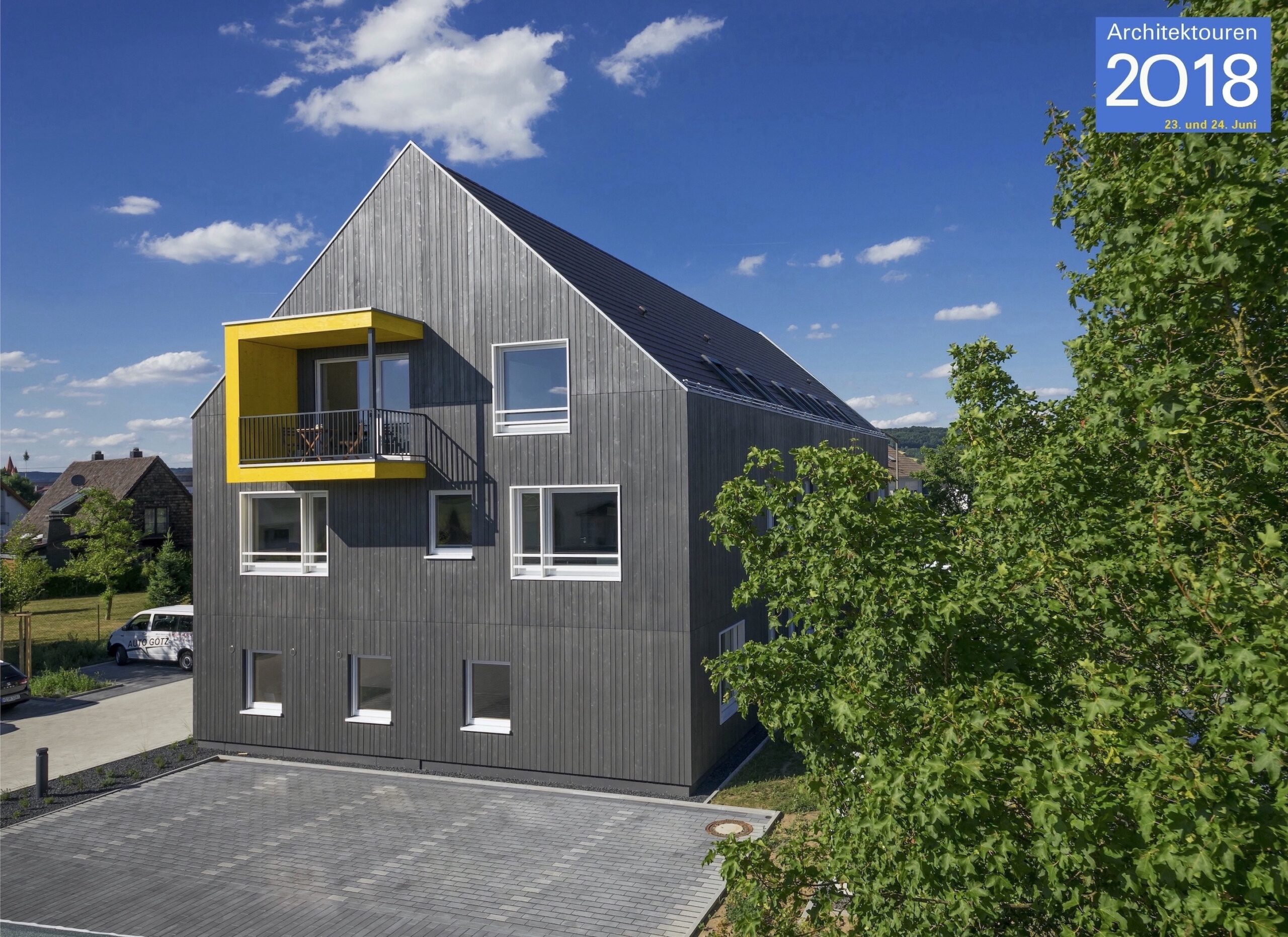 Dorfstadel Kruppach Muehlhausen aussen Nachts Anbau mit Ofen