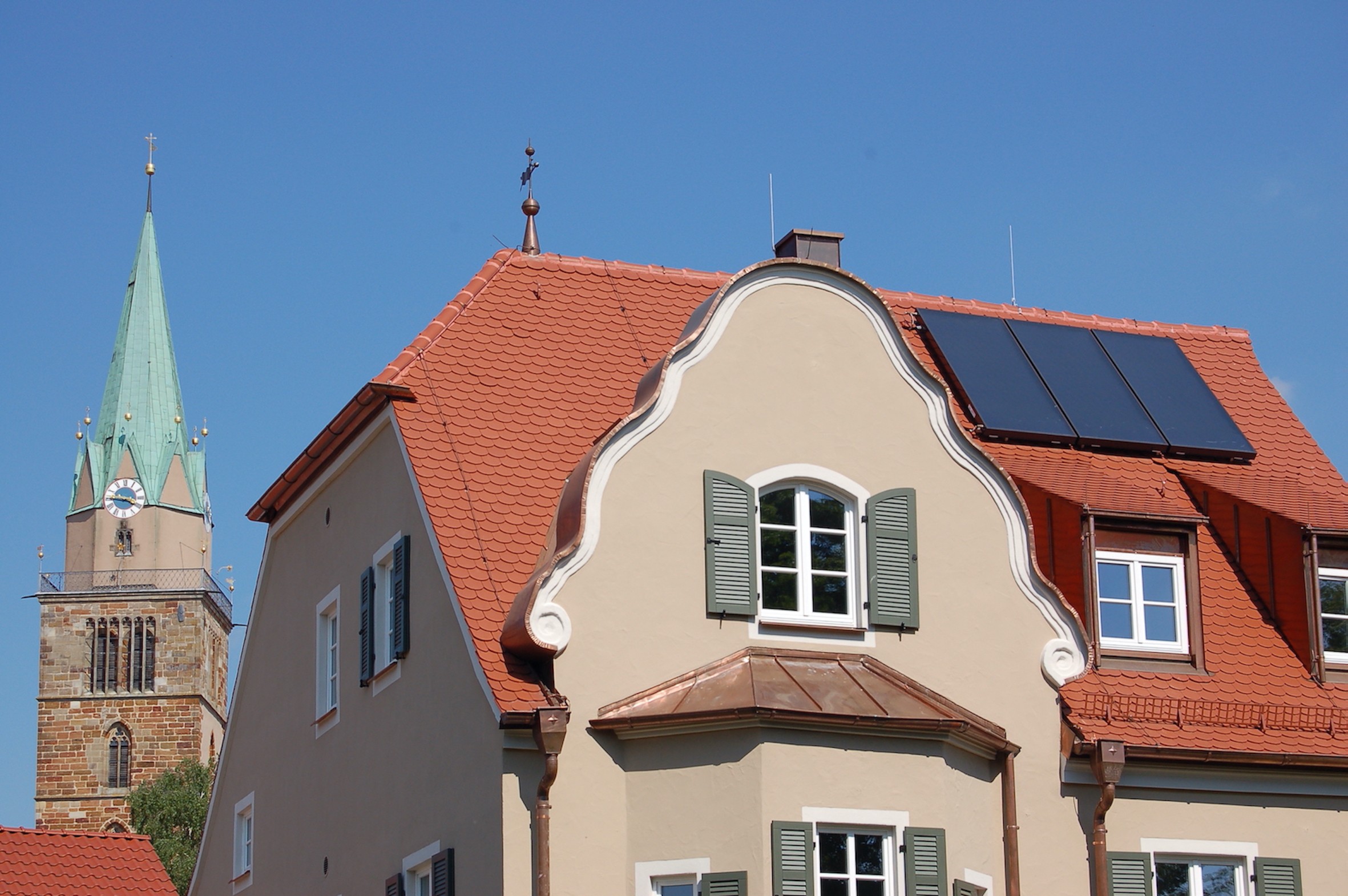 Dorfstadel Kruppach Muehlhausen innen Kueche Licht Tresen